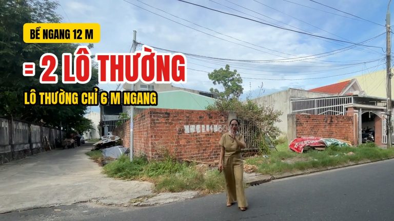 Lô đất bề ngang 12 m ở Tân Thạnh, Tam Kỳ, đồ hoạ trên hình ghi bằng hai lô thường ngang 6 m cộng lại