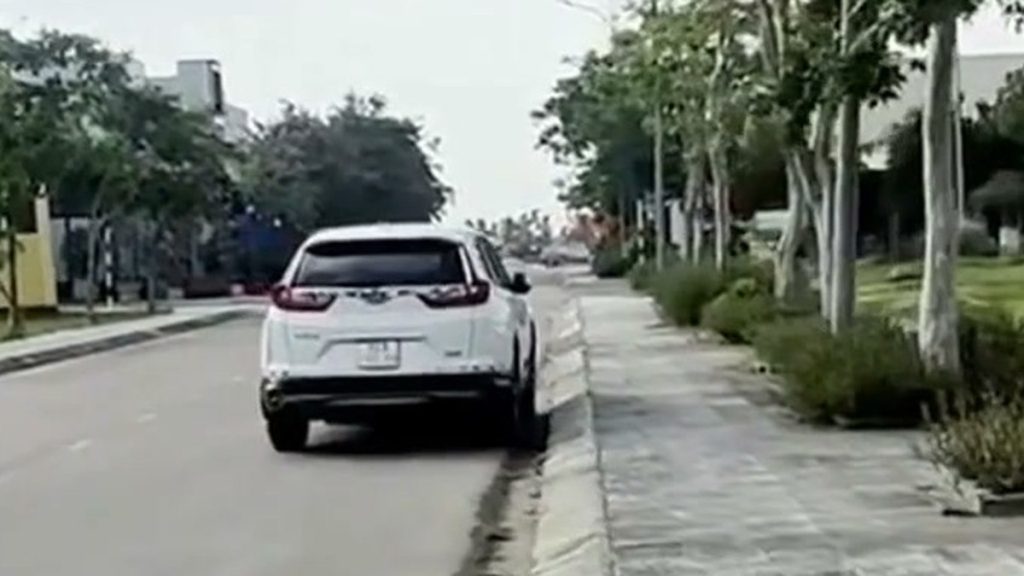 Đường Trần Thái Tông trong khu ADB Tam Kỳ, lòng đường rộng có ô tô chạy, hai bên là hàng cây và vỉa hè